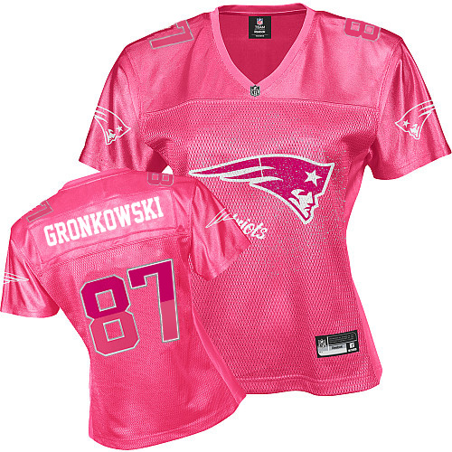 Patriots #87 Rob Gronkowski Pink 2011 Women's Fem Fan Stitched NFL Jersey